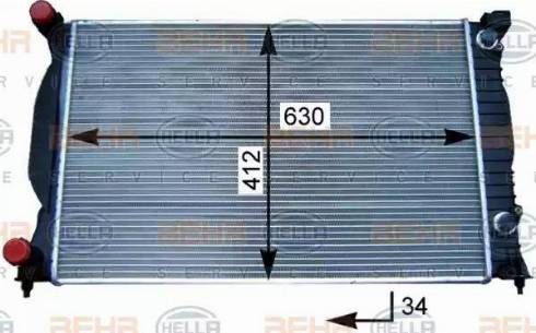 HELLA 8MK 376 717-234 - Radiateur, refroidissement du moteur cwaw.fr