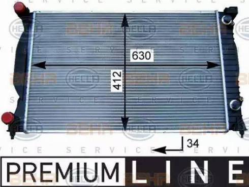 HELLA 8MK 376 717-231 - Radiateur, refroidissement du moteur cwaw.fr