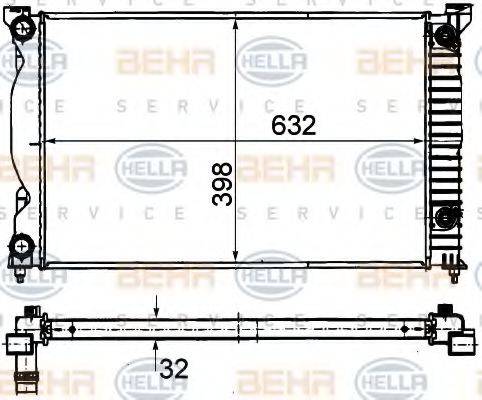 HELLA 8MK 376 780-251 - Radiateur, refroidissement du moteur cwaw.fr