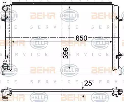 HELLA 8MK 376 781-091 - Radiateur, refroidissement du moteur cwaw.fr