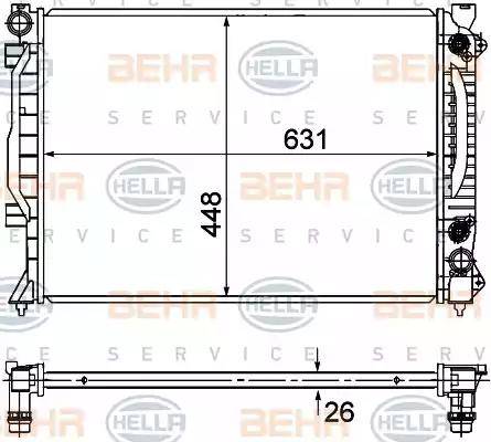 HELLA 8MK 376 781-031 - Radiateur, refroidissement du moteur cwaw.fr