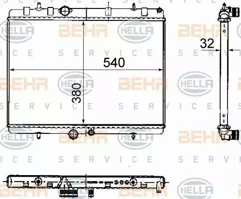 HELLA 8MK 376 781-111 - Radiateur, refroidissement du moteur cwaw.fr