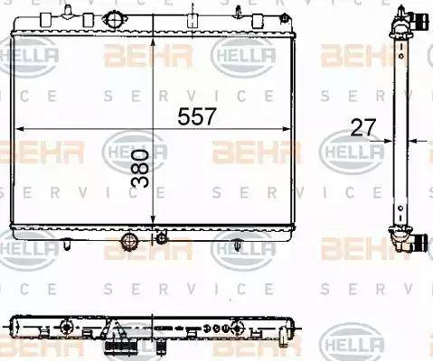 HELLA 8MK 376 781-121 - Radiateur, refroidissement du moteur cwaw.fr