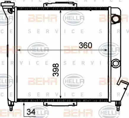 HELLA 8MK 376 735-031 - Radiateur, refroidissement du moteur cwaw.fr