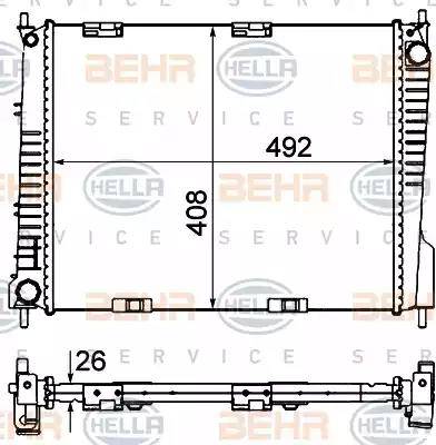 HELLA 8MK 376 735-141 - Radiateur, refroidissement du moteur cwaw.fr