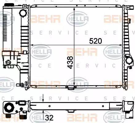 HELLA 8MK 376 735-351 - Radiateur, refroidissement du moteur cwaw.fr