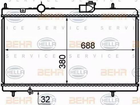 HELLA 8MK 376 732-741 - Radiateur, refroidissement du moteur cwaw.fr