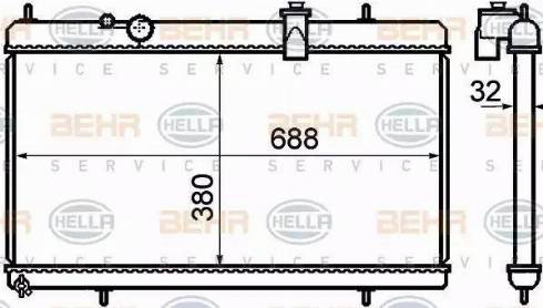 HELLA 8MK 376 732-751 - Radiateur, refroidissement du moteur cwaw.fr