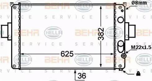 HELLA 8MK 376 724-501 - Radiateur, refroidissement du moteur cwaw.fr