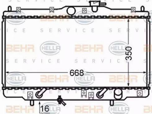 HELLA 8MK 376 724-511 - Radiateur, refroidissement du moteur cwaw.fr