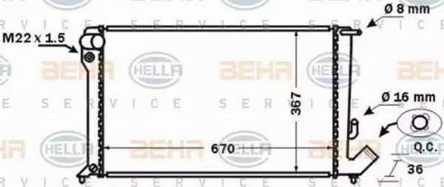 HELLA 8MK 376 724-711 - Radiateur, refroidissement du moteur cwaw.fr