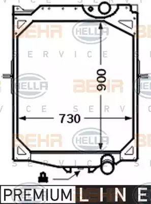 HELLA 8MK 376 726-551 - Radiateur, refroidissement du moteur cwaw.fr