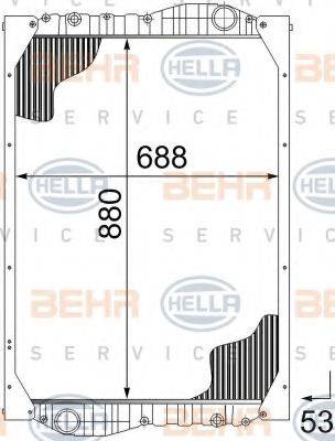 HELLA 8MK 376 726-571 - Radiateur, refroidissement du moteur cwaw.fr