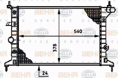 HELLA 8MK 376 720-401 - Radiateur, refroidissement du moteur cwaw.fr