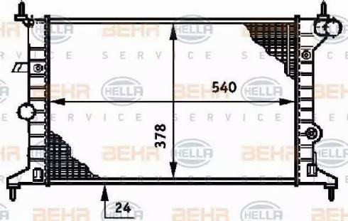 HELLA 8MK 376 720-411 - Radiateur, refroidissement du moteur cwaw.fr