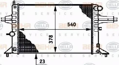 HELLA 8MK 376 720-421 - Radiateur, refroidissement du moteur cwaw.fr