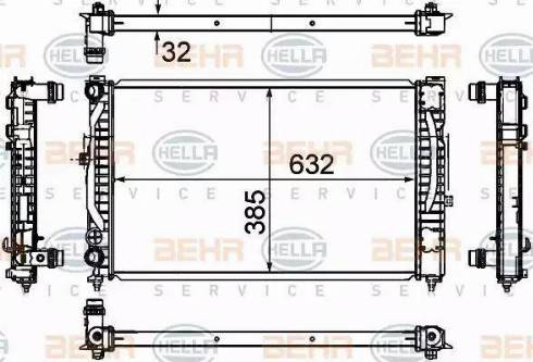 HELLA 8MK 376 720-591 - Radiateur, refroidissement du moteur cwaw.fr