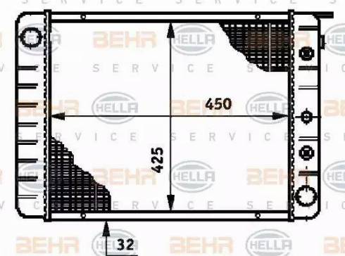 HELLA 8MK 376 720-691 - Radiateur, refroidissement du moteur cwaw.fr