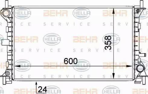 HELLA 8MK 376 720-301 - Radiateur, refroidissement du moteur cwaw.fr