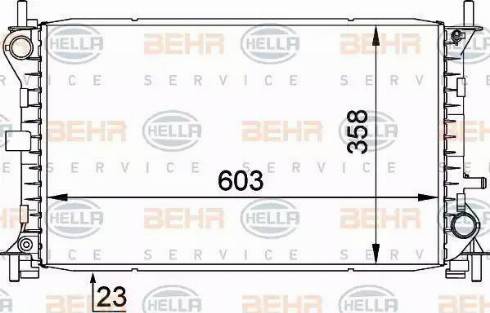 HELLA 8MK 376 720-291 - Radiateur, refroidissement du moteur cwaw.fr