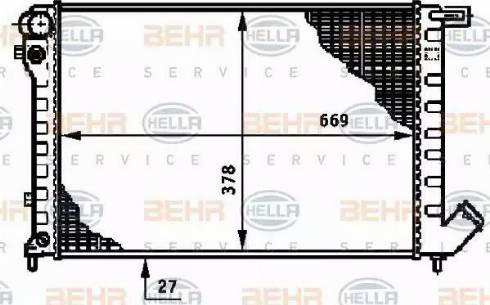 HELLA 8MK 376 720-241 - Radiateur, refroidissement du moteur cwaw.fr