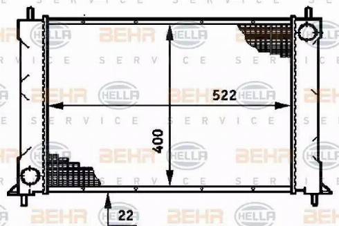 HELLA 8MK 376 720-231 - Radiateur, refroidissement du moteur cwaw.fr