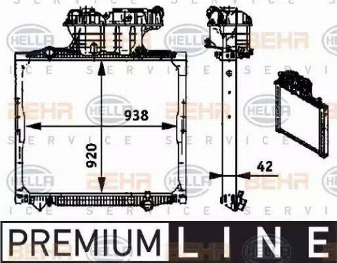 HELLA 8MK 376 721-681 - Radiateur, refroidissement du moteur cwaw.fr