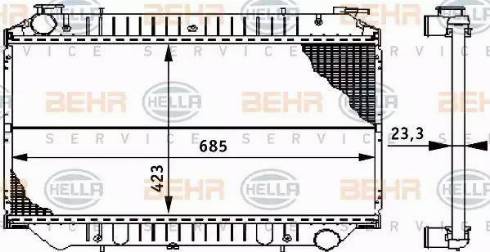 HELLA 8MK 376 722-581 - Radiateur, refroidissement du moteur cwaw.fr