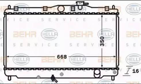 HELLA 8MK 376 722-681 - Radiateur, refroidissement du moteur cwaw.fr