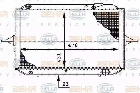 HELLA 8MK 376 722-331 - Radiateur, refroidissement du moteur cwaw.fr