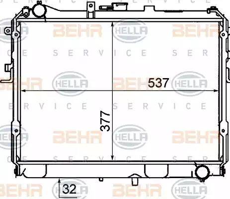 HELLA 8MK 376 727-681 - Radiateur, refroidissement du moteur cwaw.fr