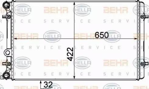 HELLA 8MK 376 727-791 - Radiateur, refroidissement du moteur cwaw.fr