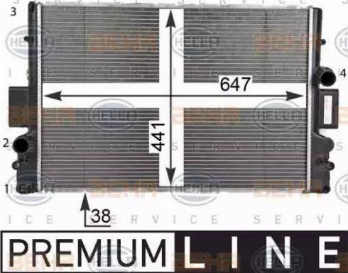 HELLA 8MK 376 774-431 - Radiateur, refroidissement du moteur cwaw.fr