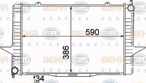 HELLA 8MK 376 774-191 - Radiateur, refroidissement du moteur cwaw.fr