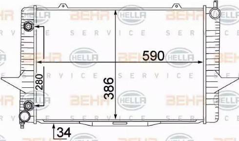 HELLA 8MK 376 774-201 - Radiateur, refroidissement du moteur cwaw.fr