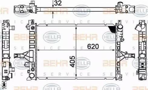 HELLA 8MK 376 774-231 - Radiateur, refroidissement du moteur cwaw.fr