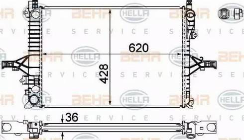 HELLA 8MK 376 774-221 - Radiateur, refroidissement du moteur cwaw.fr