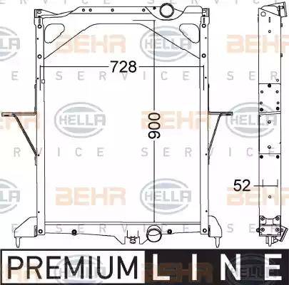 HELLA 8MK 376 775-001 - Radiateur, refroidissement du moteur cwaw.fr