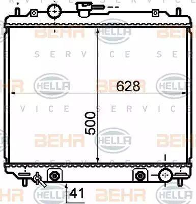 HELLA 8MK 376 770-161 - Radiateur, refroidissement du moteur cwaw.fr