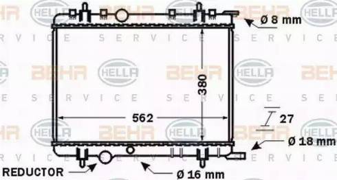 HELLA 8MK 376 771-411 - Radiateur, refroidissement du moteur cwaw.fr