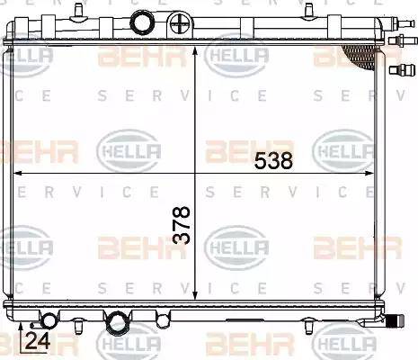 HELLA 8MK 376 771-511 - Radiateur, refroidissement du moteur cwaw.fr