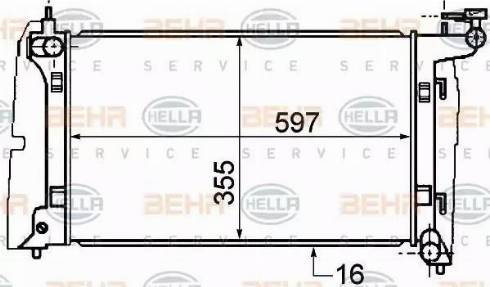 HELLA 8MK 376 773-641 - Radiateur, refroidissement du moteur cwaw.fr