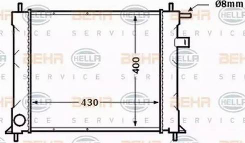 HELLA 8MK 376 772-161 - Radiateur, refroidissement du moteur cwaw.fr