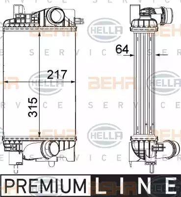 HELLA 8ML 376 756-421 - Intercooler, échangeur cwaw.fr