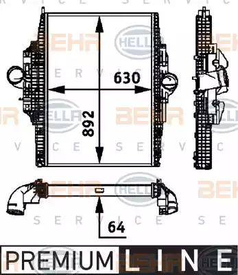 HELLA 8ML 376 724-281 - Intercooler, échangeur cwaw.fr