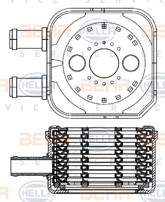 HELLA 8MO 376 701-474 - Radiateur d'huile cwaw.fr