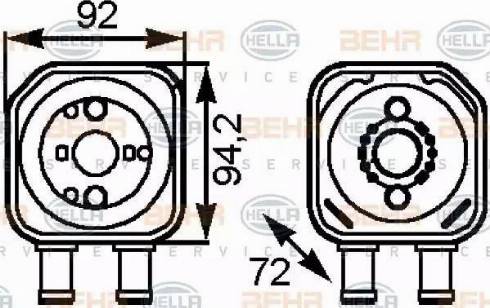 HELLA 8MO 376 778-041 - Radiateur d'huile cwaw.fr