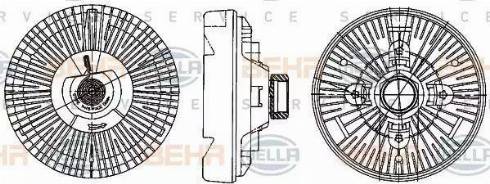 HELLA 8MV 376 906-511 - Embrayage, ventilateur de radiateur cwaw.fr