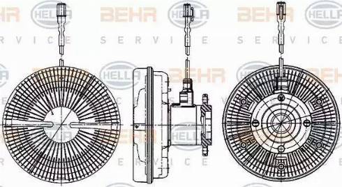 HELLA 8MV 376 906-521 - Embrayage, ventilateur de radiateur cwaw.fr