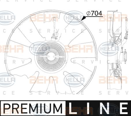 HELLA 8MV 376 911-501 - Ventilateur, refroidissement du moteur cwaw.fr